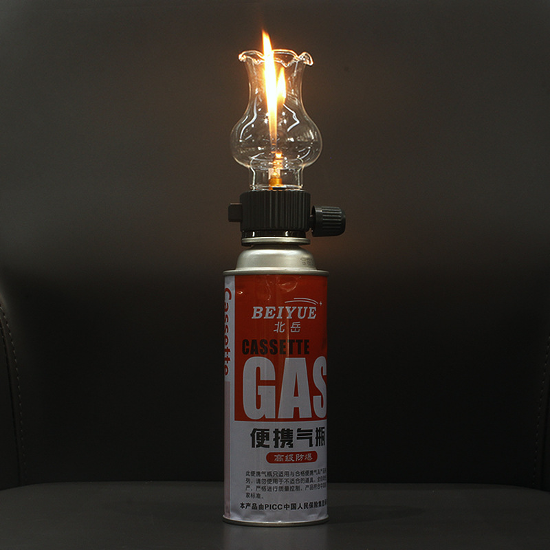 Outdoor Camping Outlet - カードストーブ ガスシリンダー ヘッドライト クリエイティブガスランプヘッド アウトドアキャンプセット 新製品
