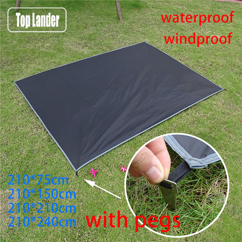 Outdoor Camping Mats Large - 超軽量キャンプマット,防水,ペグ付き,テント,アウトドア,ピクニック,大型ポケット,ポータブル,トラベルマット,ビーチマット