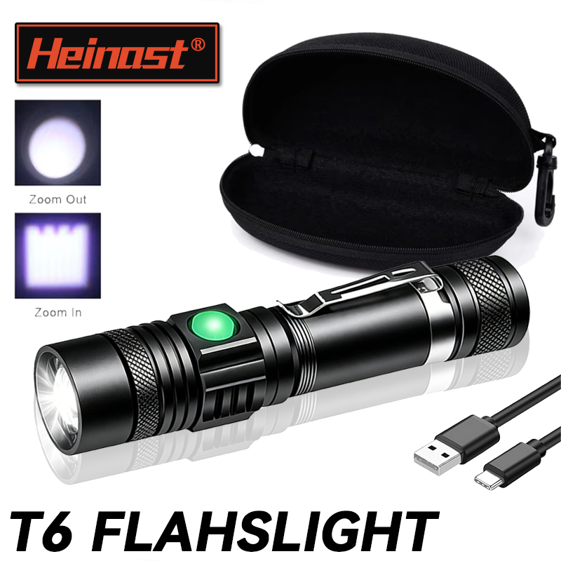 Headlamp - T6 LED 充電式懐中電灯、18650 ズーム可能なトーチ、キャップクランプ、ヘッドランプ、ペンクリップ、屋外キャンプ用ハンドヘルドワークライト