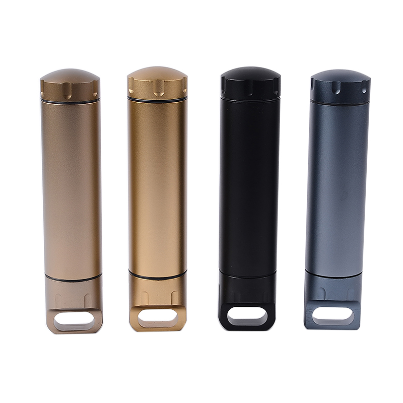 Outdoor Camping Youtube - 屋外用アルミ製防水ピルケース、マッチケース、電池カプセルチューブホルダー、ドライボックス、薬保管容器、密封ボトル