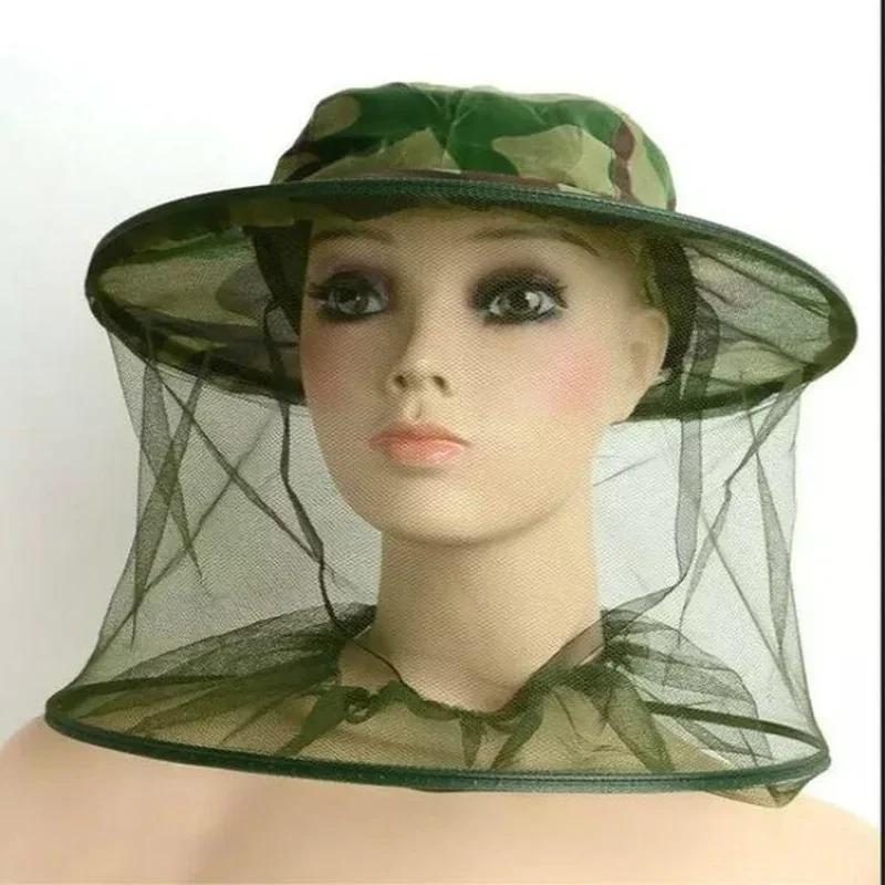 Outdoor Camping Mosquito Net - 旅行プルオーバー蚊帳帽子屋外防虫帽子キャンプ防蚊帽子ネットキャップフィールド釣りキャップ防蚊帽子