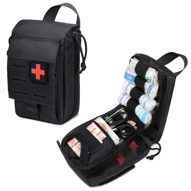 First Aid Kit Camping - 戦術的な応急処置キット,医療バッグ,緊急,キャンプ,EDCポーチ,サバイバルツールパック,屋外止血帯ポーチ