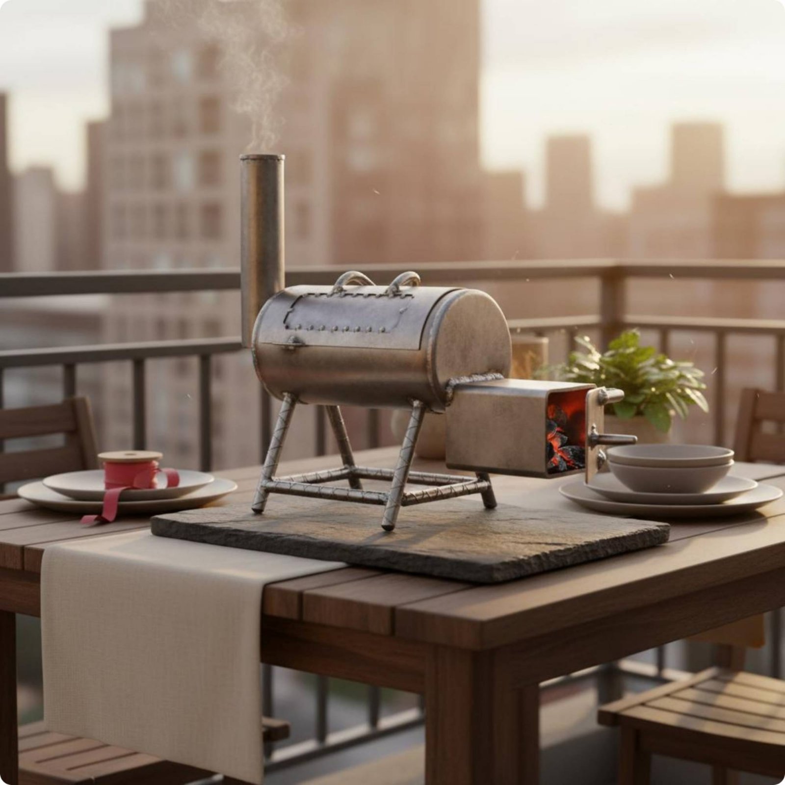 Outdoor Camping Ideas - ミニグリルギフトアイデア ポータブルバーベキューグリル 小型炭火バーベキュー コンパクトアウトドアクッキングギア 軽量 パーティー、キャンプに最適