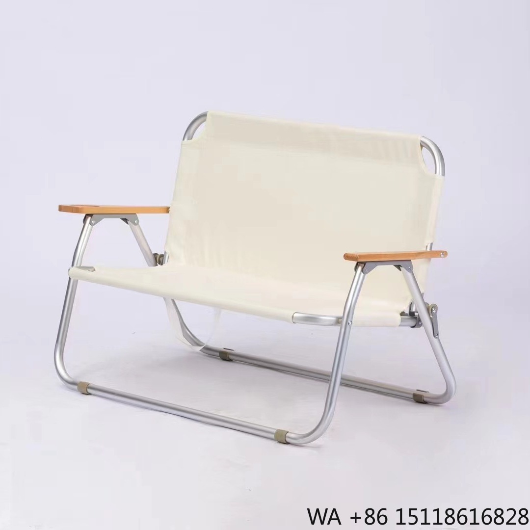 Outdoor Camping Furniture - 卸売 アウトドア 2人用 折りたたみ式 耐久性のあるダブルシートビーチチェア 折りたたみ式ガーデンベンチ