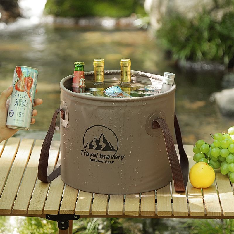 Outdoor Camping Outlet - 車用折りたたみバケツ 防水折りたたみ式シンク 旅行用折りたたみ式洗面器 キャンプ ハイキング 釣り用収納バケツ