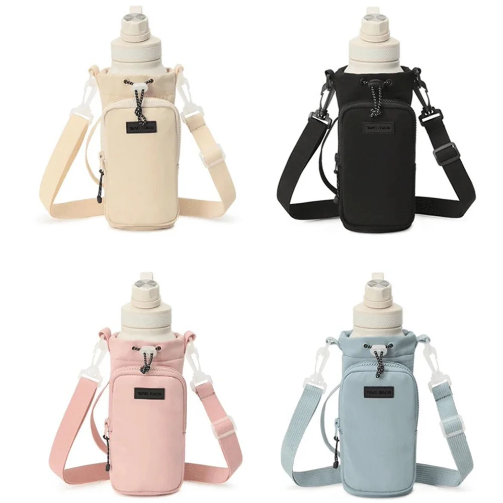 Outdoor Camping Water Tank - ポータブルウォーターボトルバッグ 調節可能なショルダーストラップ付き ウォーターボトルスリーブ ウォーキング ハイキング キャンプ