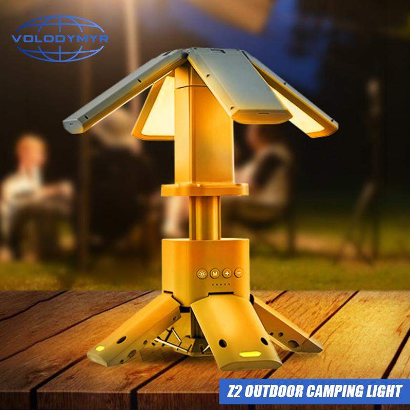 Outdoor Camping Youtube - VOLODYMYR 高ルーメン LED キャンプライト伸縮三脚ポータブル屋外テントチューブランタン研磨車修理作業用