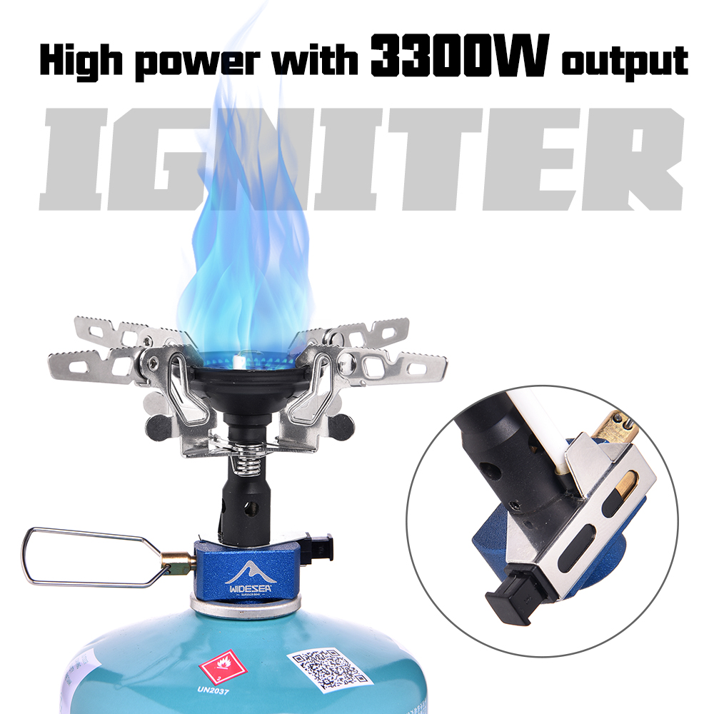 Outdoor Camping Outlet - 屋外キャンプ用ガスバーナー アウトドアストーブ 3300W イグナイター付き キャンプ用品 ポータブル