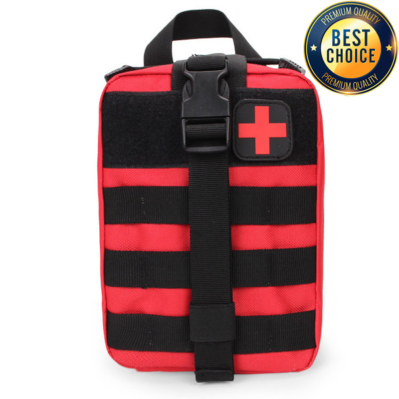First Aid Kit Camping - Molle 戦術応急処置キット医療バッグ緊急 SOS 屋外狩猟緊急キャンプハイキング旅行サバイバルツール EDC ポーチ