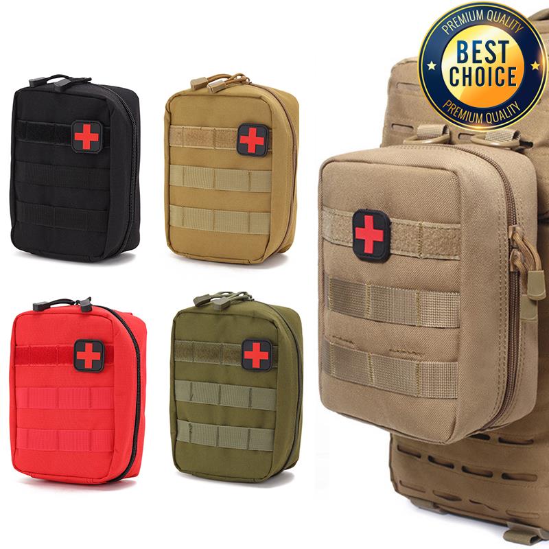 First Aid Kit Camping - 屋外の戦術的な多機能ウエストパック MOLLE 医療緊急キットポータブルサバイバルキットアクセサリーポーチ迷彩トレーニングバッグ