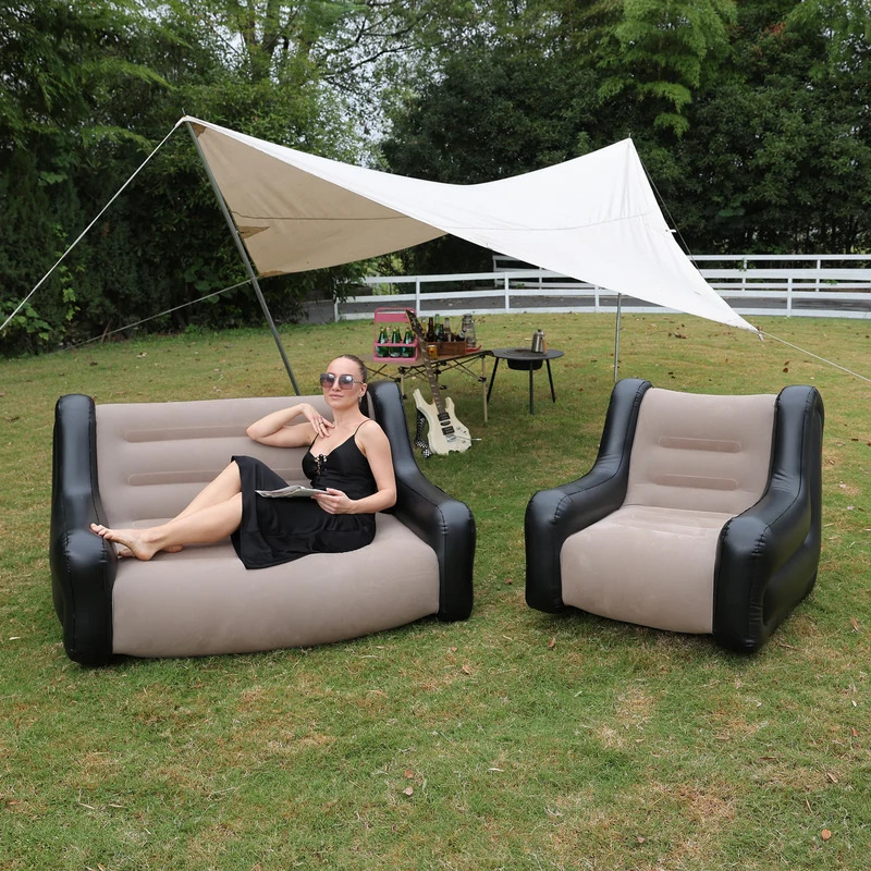 エアマットレスインフレータブルソファダブルインフレータブルチ - Outdoor Camping Mattress のレビューと価格