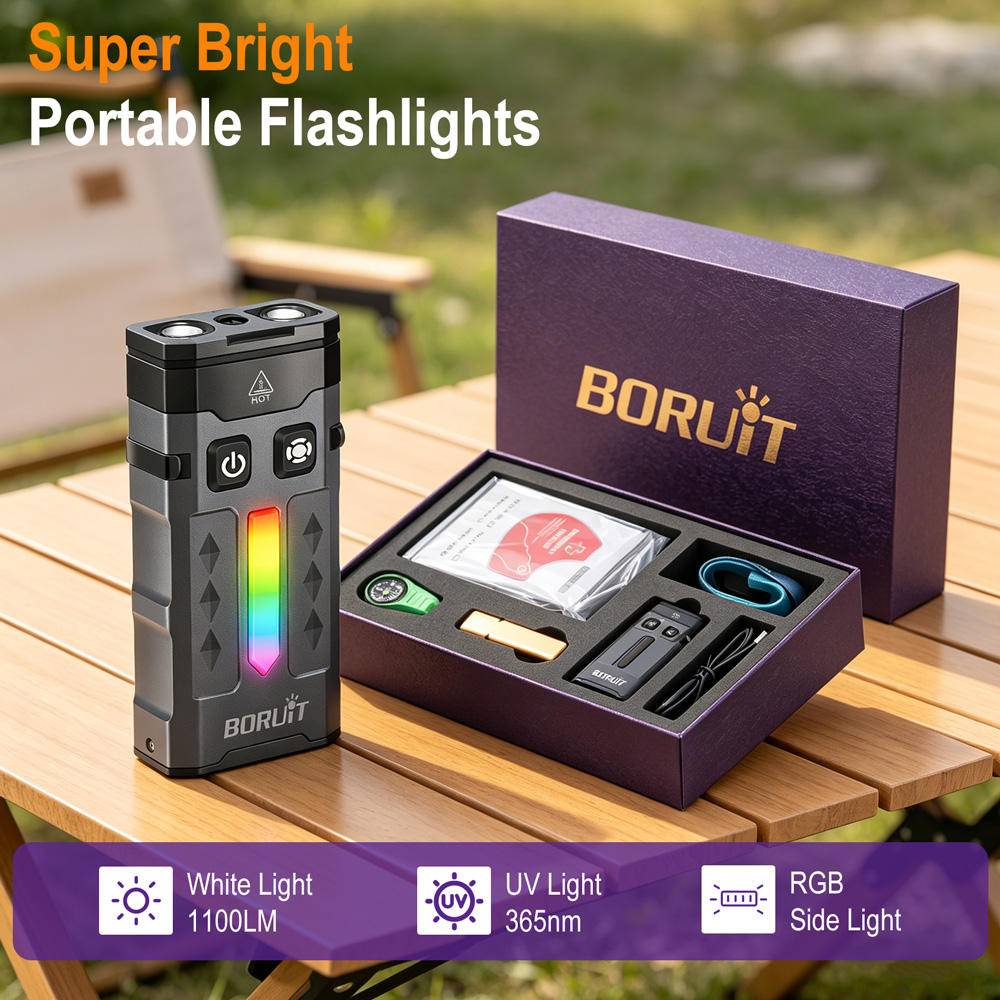BORUiT EV20 EDC 懐中電灯 1100LM 36 - Outdoor Camping Glamping Share のレビューと価格