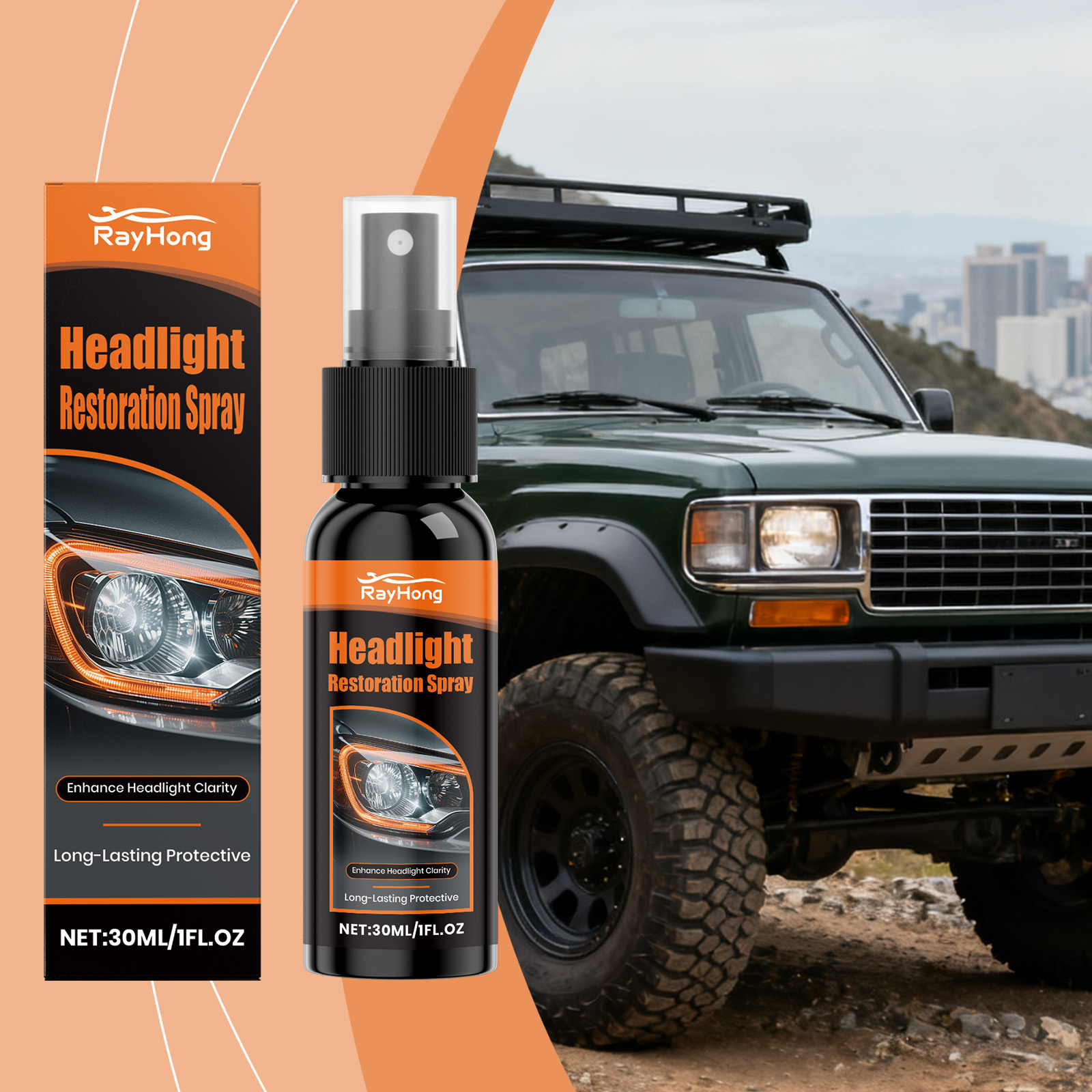 30ml ヘッドライト修復スプレーコーティングは、プラスチッ - Headlamp のレビューと価格