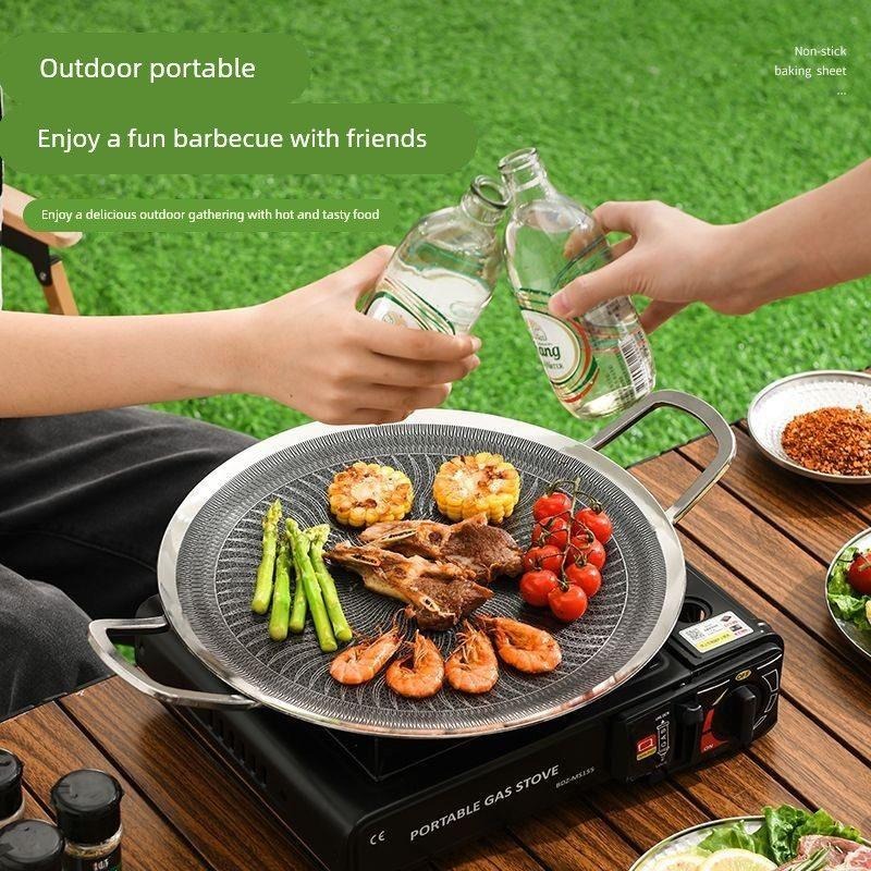 316ステンレス鋼多機能調理BBQグリルパン、キャンプ、家庭 - Outdoor Camping Outlet のレビューと価格