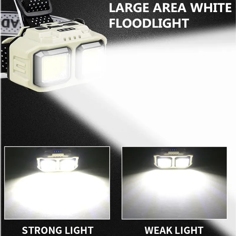 COB LED ヘッドランプ充電式ヘッドライト、屋外キャンプ - Outdoor Camping Jobs のレビューと価格