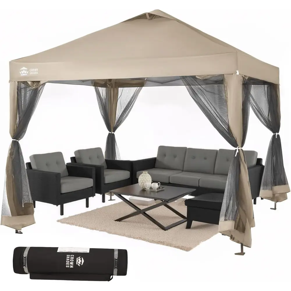 10x10フィートの蚊帳付きガゼボ、4本のロープ、8本の杭、 - Outdoor Camping Mosquito Net のレビューと価格