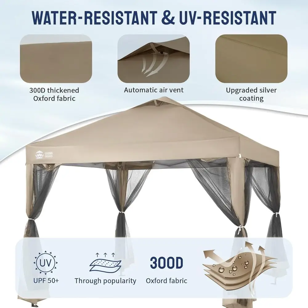 10x10フィートの蚊帳付きガゼボ、4本のロープ、8本の杭、 - Outdoor Camping Mosquito Net のレビューと価格