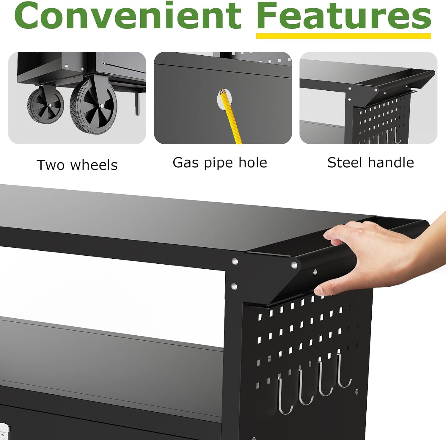 屋外グリルカートテーブル、収納付きキッチンアイランド、ホイー - Outdoor Camping Vehicle のレビューと価格