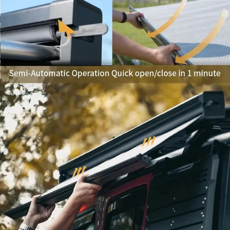 Awnlux 4x4格納式オフロード車用アルミケースロールア - Outdoor Camping Vehicle のレビューと価格