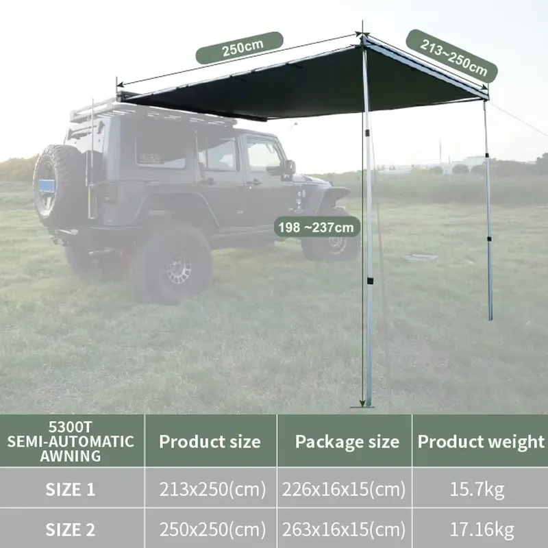 Awnlux 4x4格納式オフロード車用アルミケースロールア - Outdoor Camping Vehicle のレビューと価格