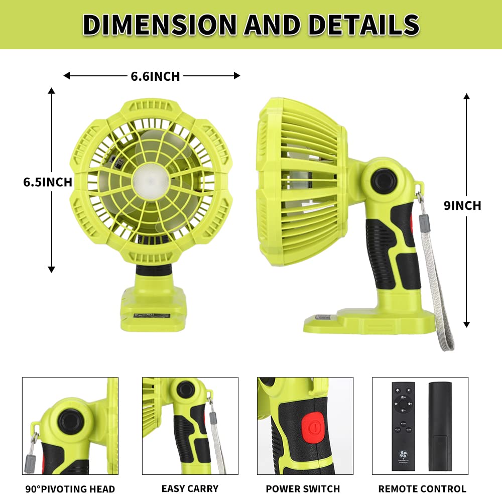 ポータブルLEDライトファン,300ルーメン,18Vバッテリ - Outdoor Camping Jobs のレビューと価格