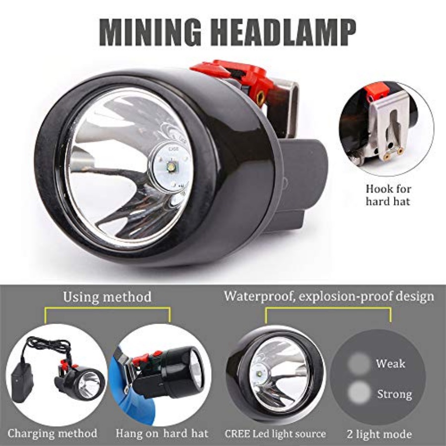 充電式LEDマイニングヘッドランプ、防水防爆安全キャップライ - Headlamp のレビューと価格