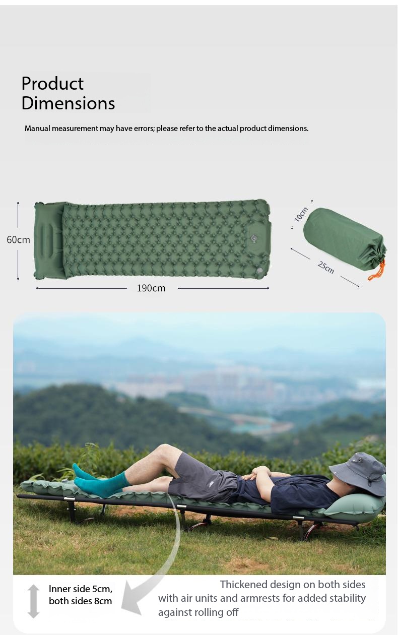 防水インフレータブルキャンプ用エアマットレス、ポータブル屋外 - Outdoor Camping Mattress のレビューと価格