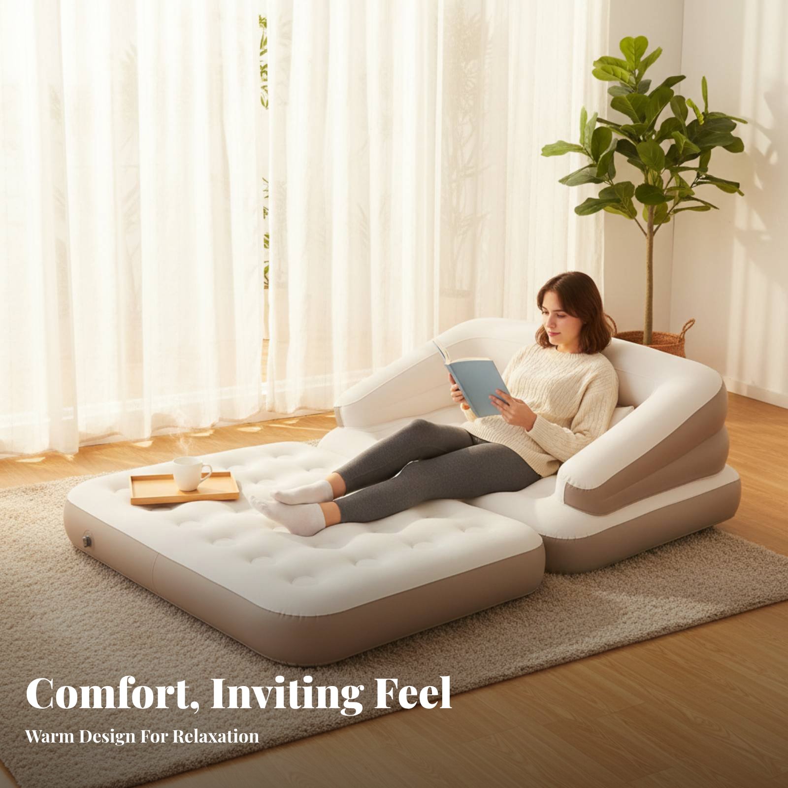 インフレータブルマットレス、折りたたみ式エアソファベッド、ア - Outdoor Camping Mattress のレビューと価格