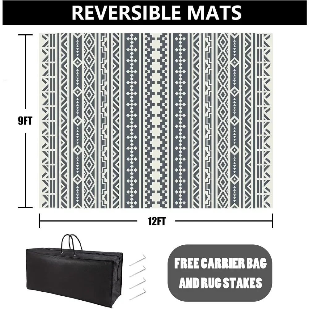 # 防水マット屋外ラグ 9 フィート x 12 フィート パ - Outdoor Camping Mats Large のレビューと価格