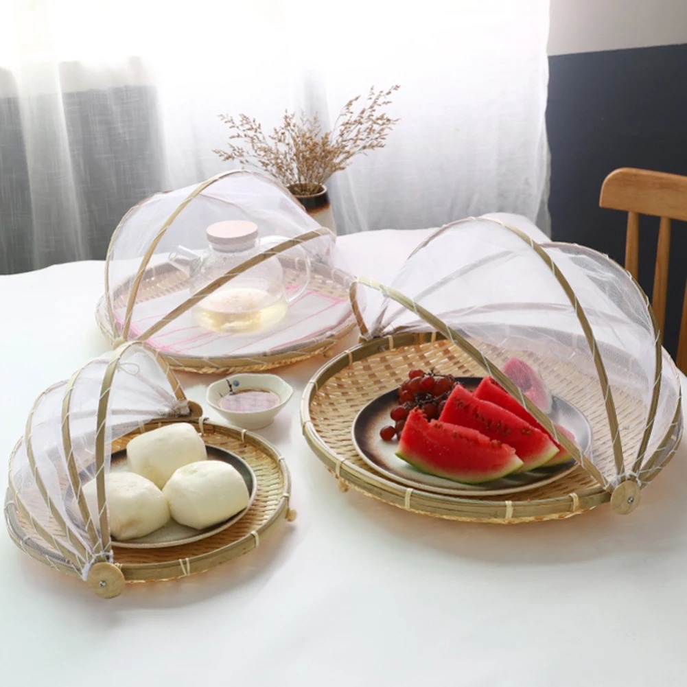 竹編みバスケット防蚊帳果物野菜バスケットちりとりテントバスケ - Outdoor Camping Mosquito Net のレビューと価格
