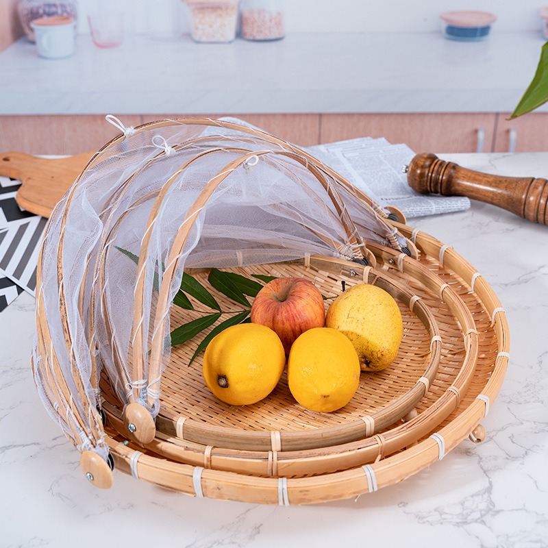 竹編みバスケット防蚊帳果物野菜バスケットちりとりテントバスケ - Outdoor Camping Mosquito Net のレビューと価格
