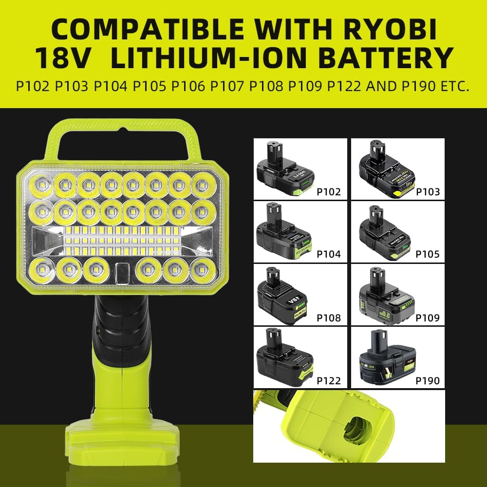 18W 2000LM コードレス LED 懐中電灯 リョービ - Outdoor Camping Jobs のレビューと価格