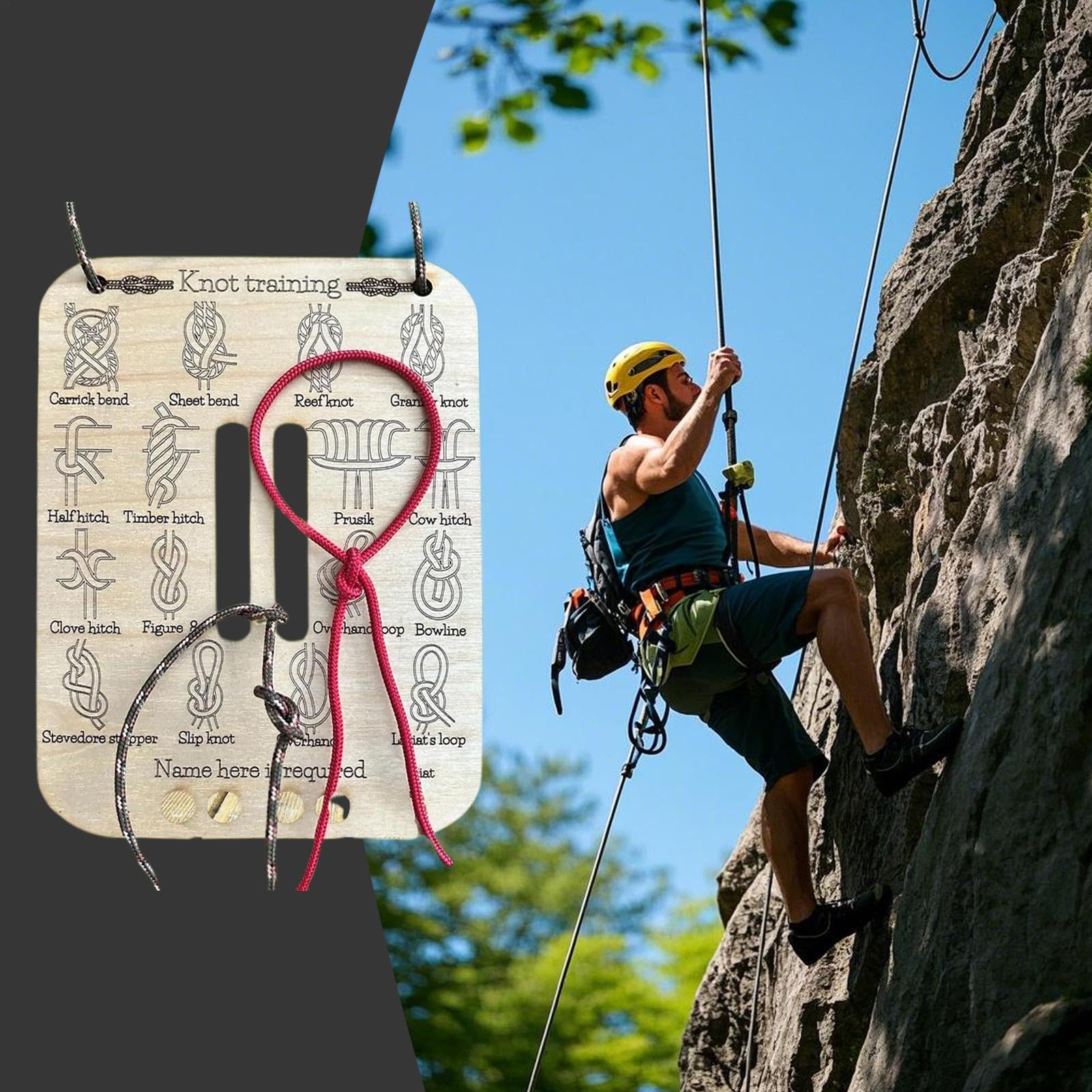 クリエイティブ結び目練習ボードロープ学習キット大人用アウトド - Outdoor Camping Ideas のレビューと価格
