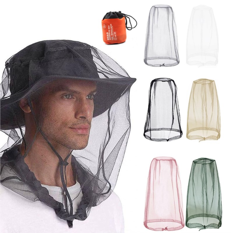 屋外釣り用帽子、蚊帳ヘッドカバー、メッシュネットフェイスプロ - Outdoor Camping Mosquito Net のレビューと価格