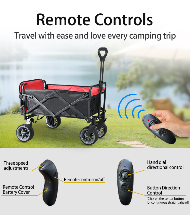 電動キャンプワゴンカート 折りたたみ式 2000mAh 電動 - Outdoor Camping Furniture のレビューと価格