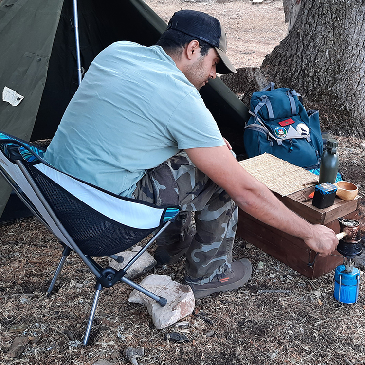 ポータブル折りたたみキャンプチェア軽量ムーンチェアアウトドア - Outdoor Camping Furniture のレビューと価格