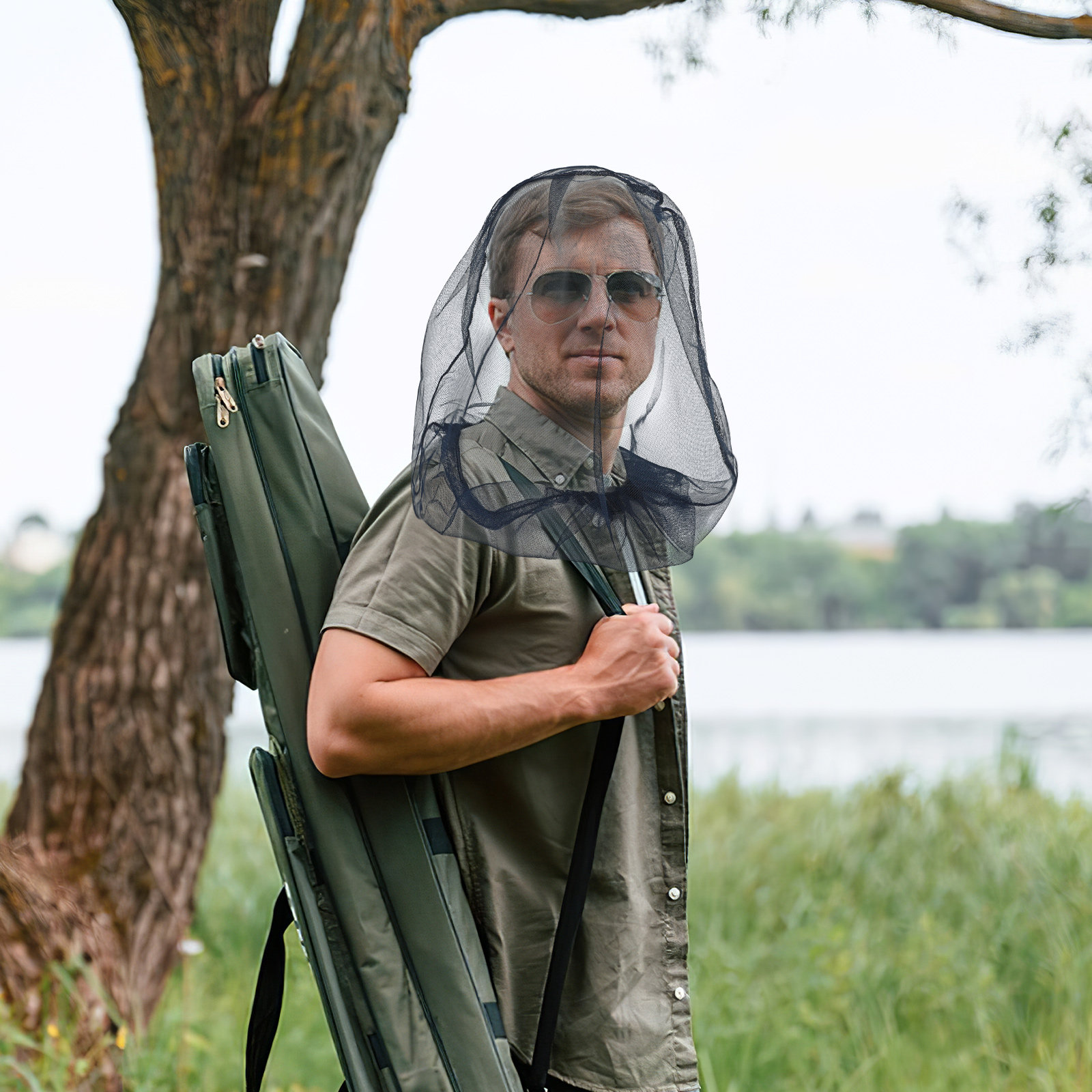 2個入り屋外ヘッドネット蚊帳メッシュハット、釣り、養蜂、ハイ - Outdoor Camping Mosquito Net のレビューと価格