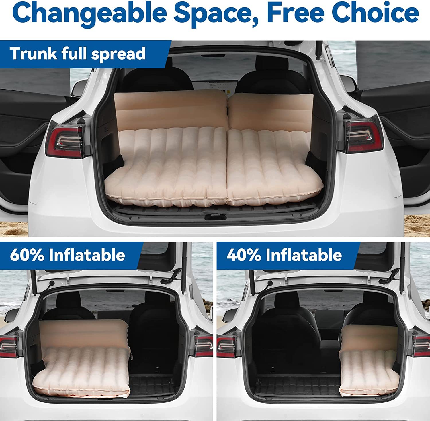 車用ポータブルインフレータブルベッド,テスラタイプ,SUVリ - Outdoor Camping Mattress のレビューと価格