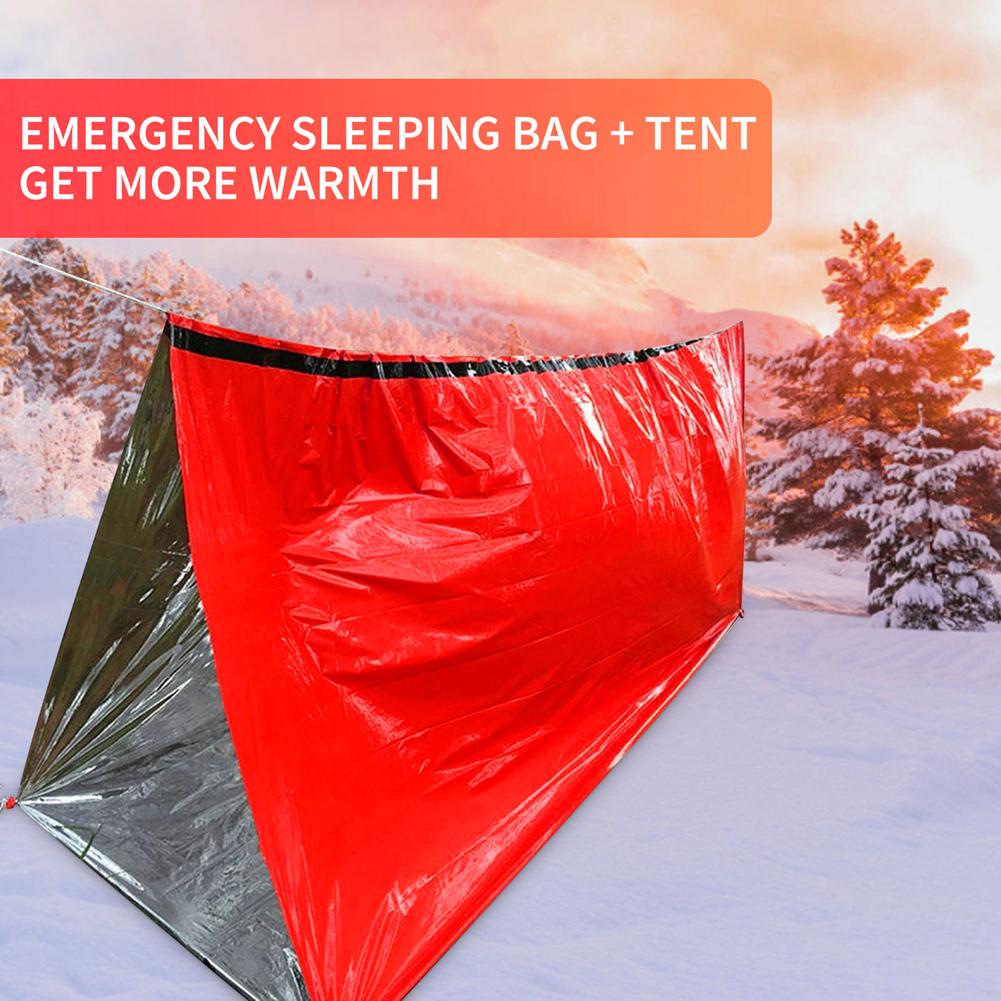 ポータブル防水緊急サバイバル寝袋屋外 EDC キャンプギアサ - First Aid Kit Camping のレビューと価格