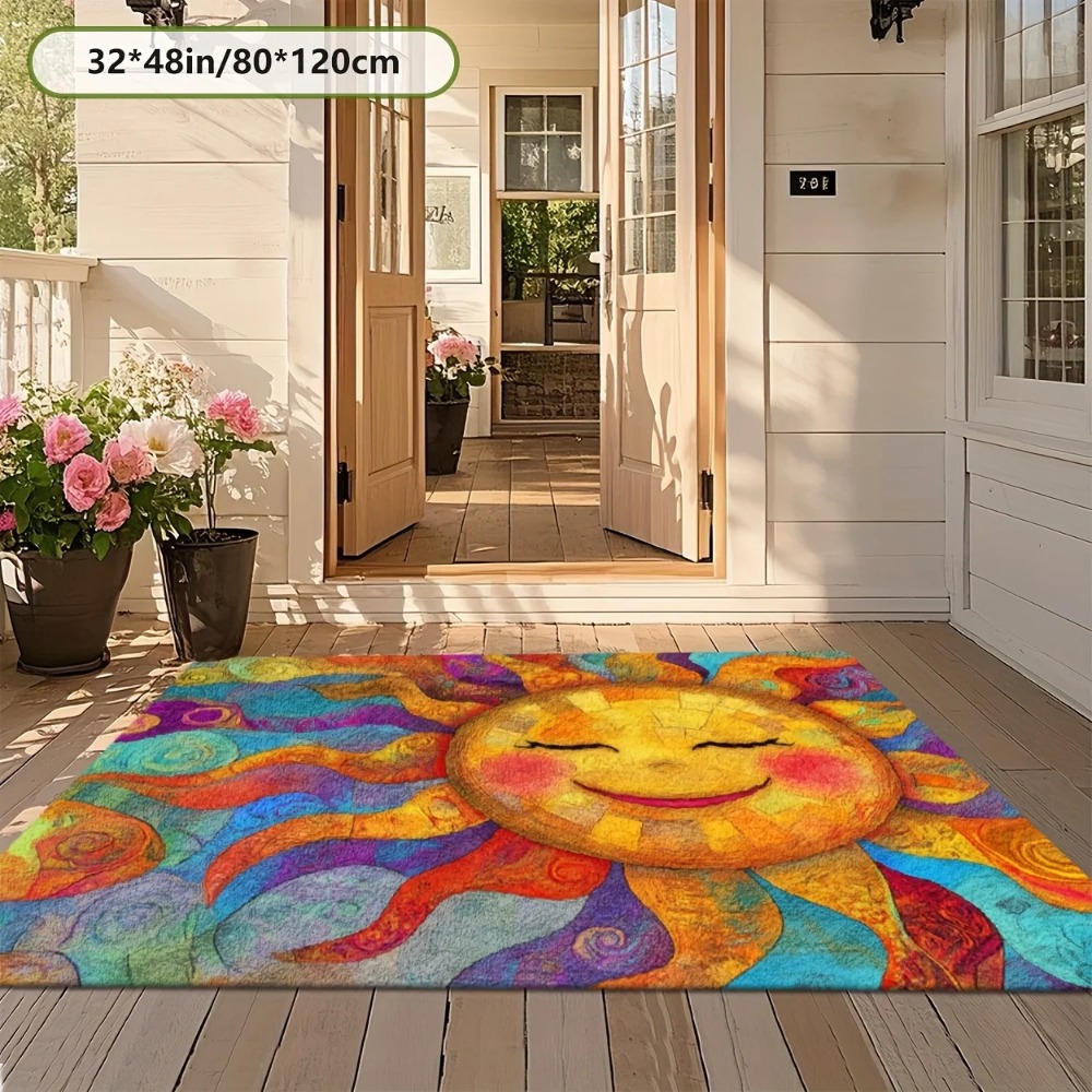 多色大型エリアラグ 2Dフラットプリント 滑り止め屋外フロア - Outdoor Camping Mats Large のレビューと価格