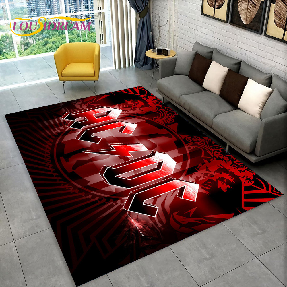AC/DC ロックバンドエリアラグ 大型、カーペットラグ 家 - Outdoor Camping Mats Large のレビューと価格