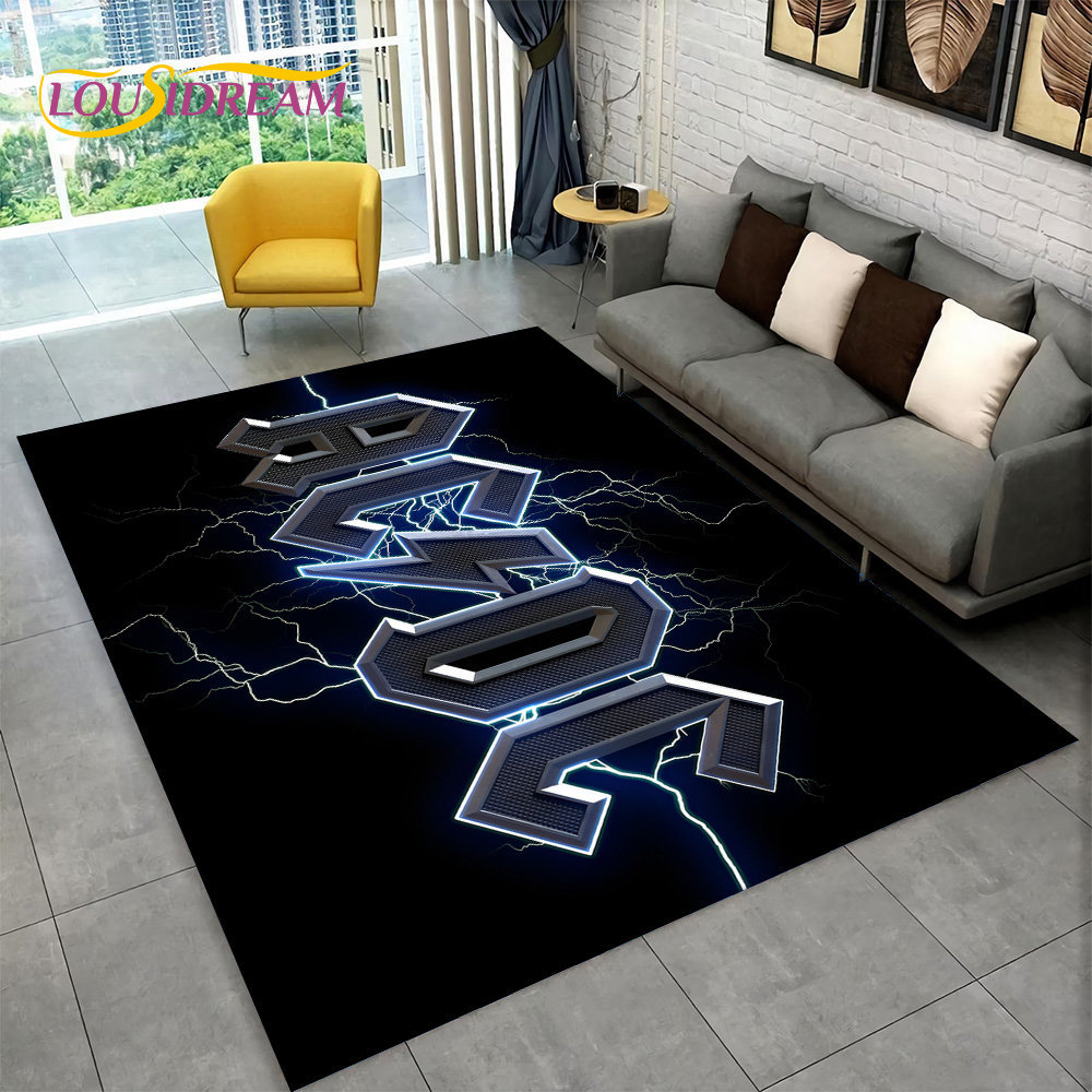 AC/DC ロックバンドエリアラグ 大型、カーペットラグ 家 - Outdoor Camping Mats Large のレビューと価格