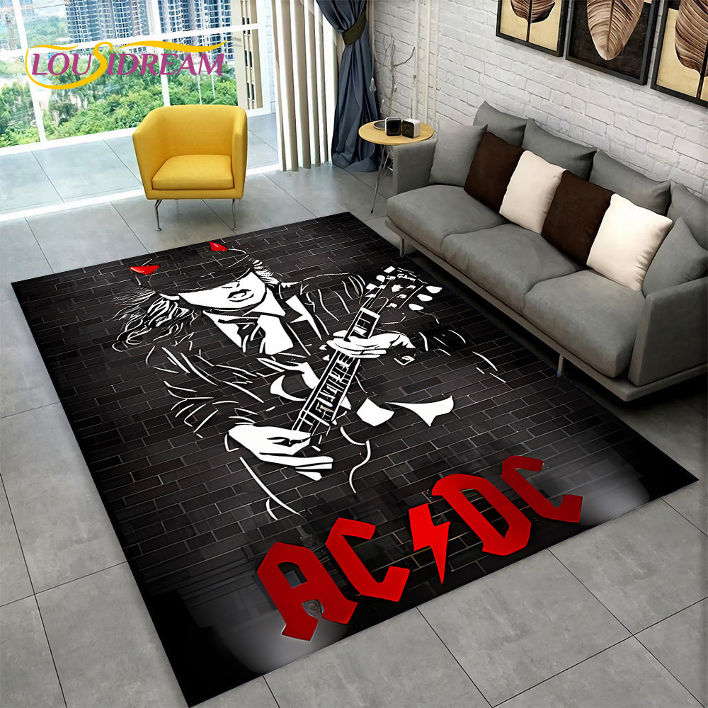 AC/DC ロックバンドエリアラグ 大型、カーペットラグ 家 - Outdoor Camping Mats Large のレビューと価格