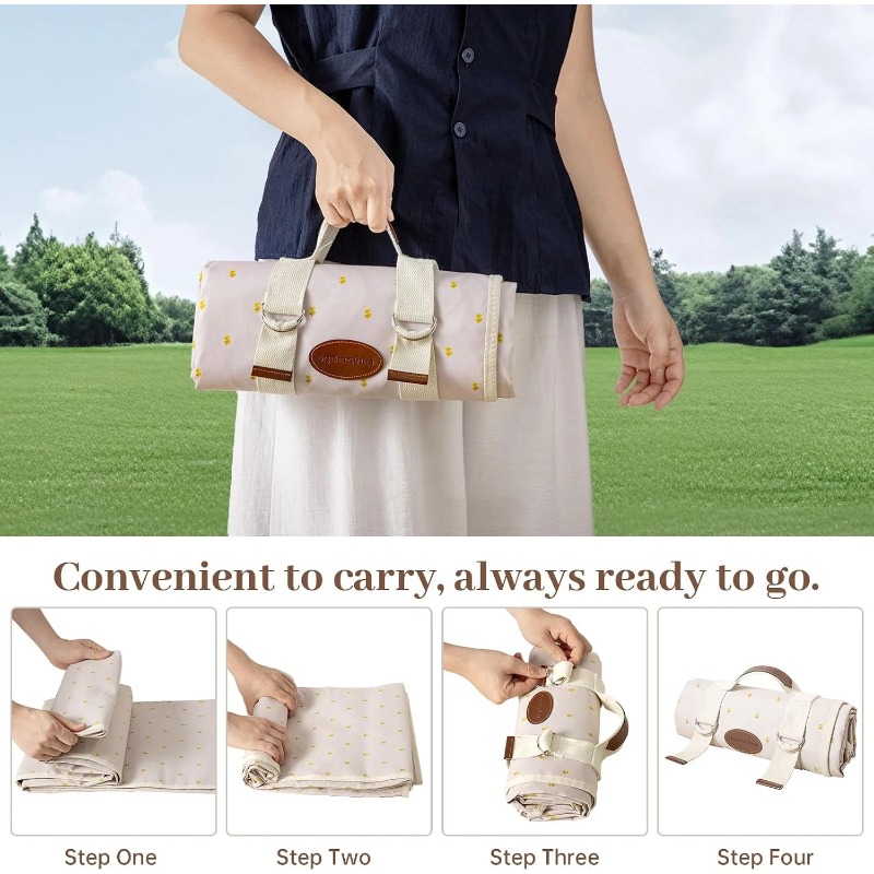 ピクニックブランケット防水大型、屋外キャンプマット79X57 - Outdoor Camping Mats Large のレビューと価格