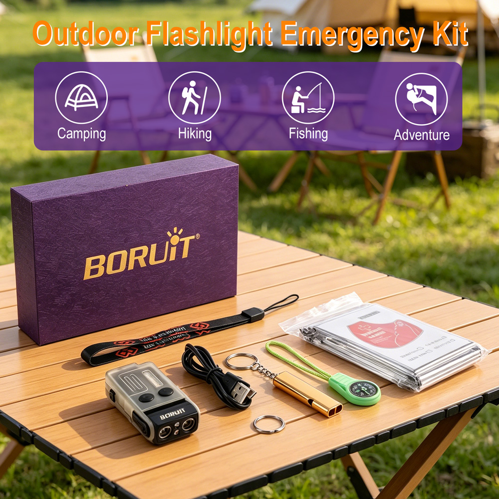 BORUiT V20 EDC 懐中電灯 1000LM 超高輝 - Outdoor Camping Glamping Share のレビューと価格