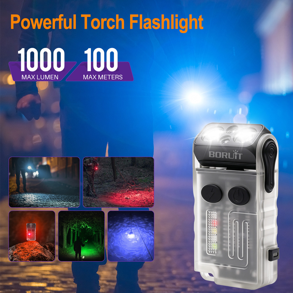BORUiT V20 EDC 懐中電灯 1000LM 超高輝 - Outdoor Camping Glamping Share のレビューと価格