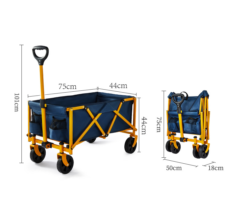 折りたたみ式ワゴン、ビーチカート大容量、頑丈な折りたたみ式ポ - Outdoor Camping Furniture のレビューと価格