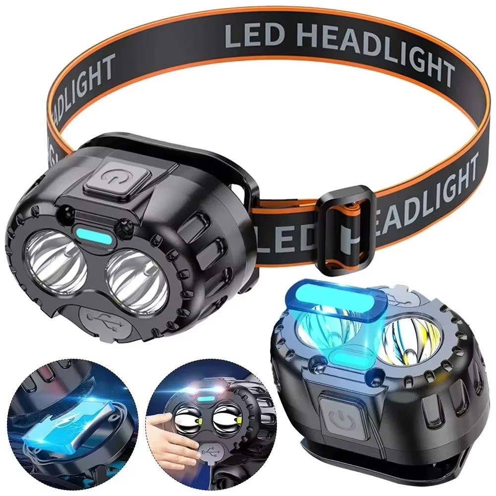 強力な LED ヘッドランプ IPX4 防水緊急ヘッド懐中電 - Headlamp のレビューと価格