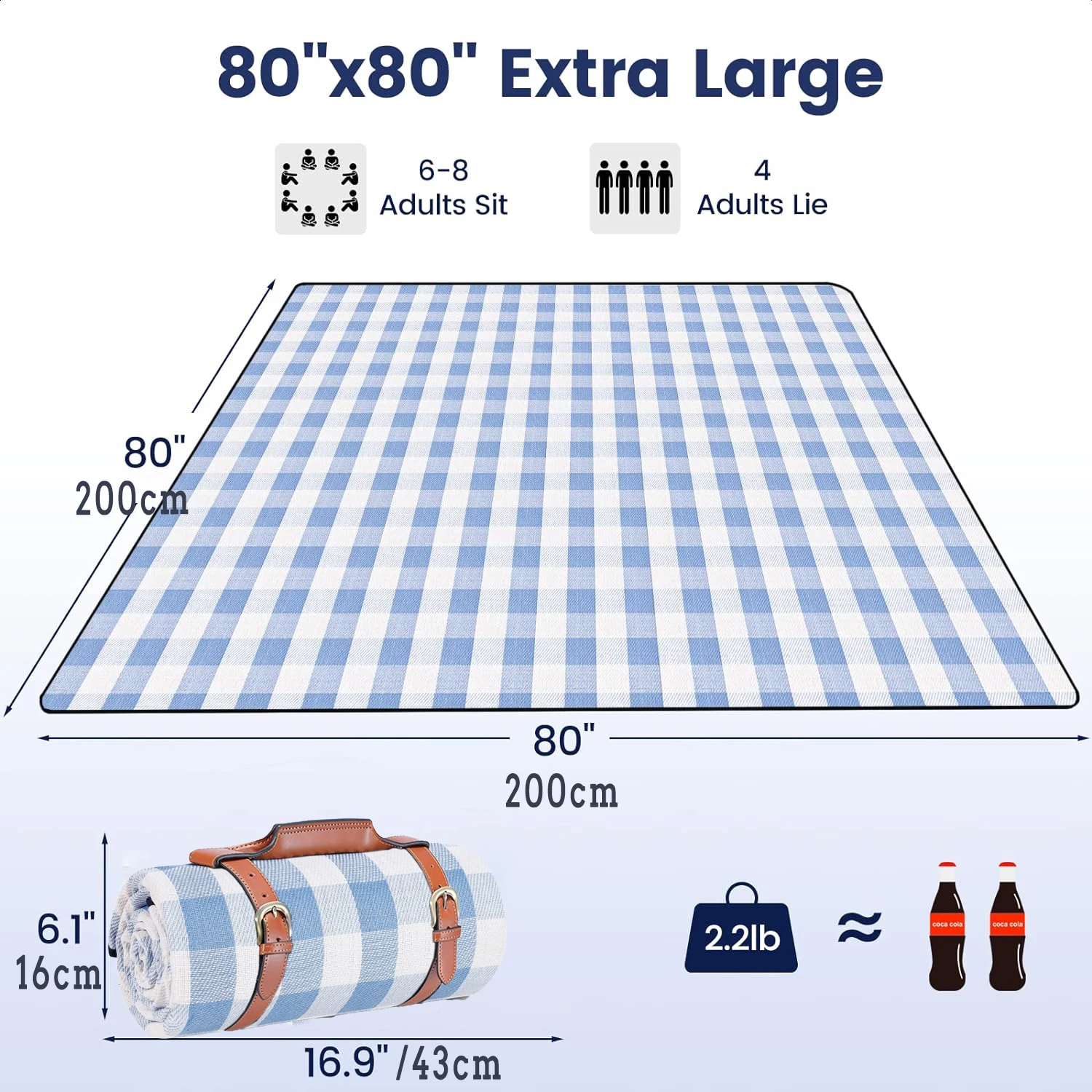 ZHUOHUA ピクニックブランケット特大、防水折りたたみ式 - Outdoor Camping Mats Large のレビューと価格
