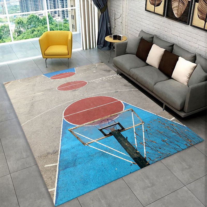 レトロバスケットボールコートスポーツ大面積ラグ滑り止め耐久性 - Outdoor Camping Mats Large のレビューと価格